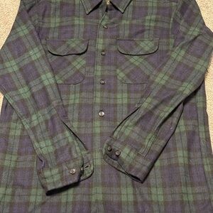 Pendleton Original Board Shirt Black Watch Tartan Plaid Wool Shirt